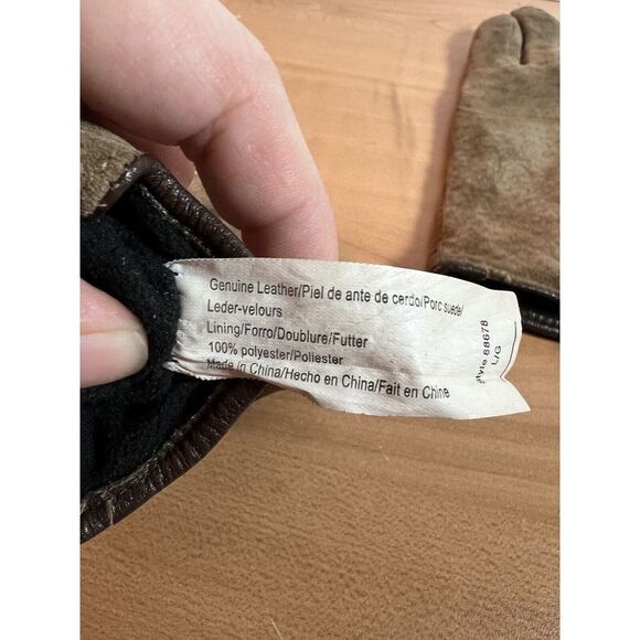 Womens Leather Gloves Brown Size Large Totes - Picture 4 of 8